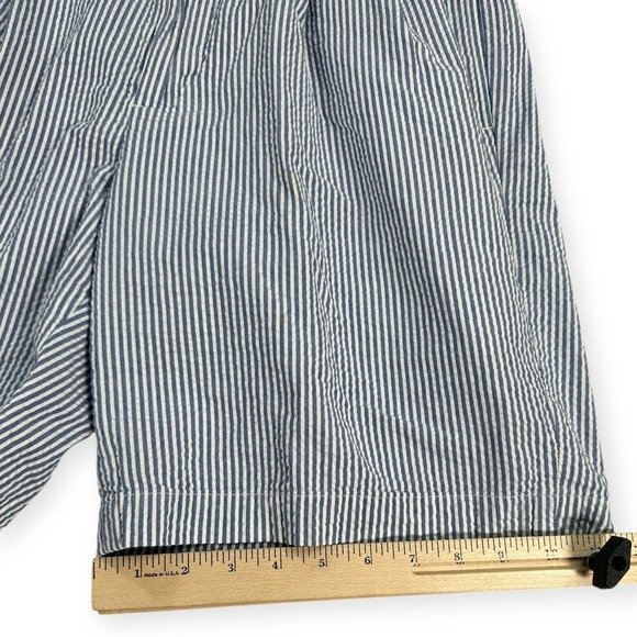 JOS A BANK Men's Blue White Stripe Seersucker Casual Cotton Shorts Size 35 - Picture 4 of 8